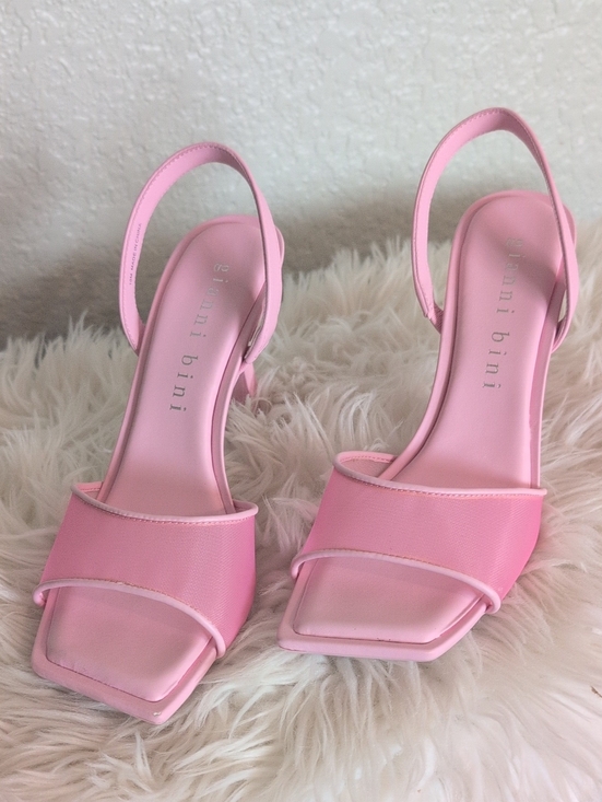 Gianni Bini Shoes - Gianni Bini Soft Pink Slingback Block Heels